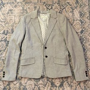 H&M Grey & White Pinstripe Blazer